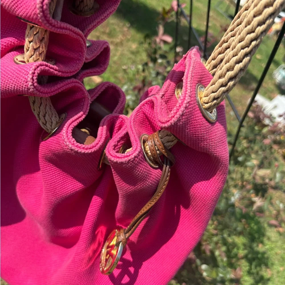 Michael Kors Marina  Large Canvas Drawstring Tote - Picture 14 of 17